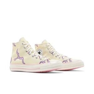 Converse High-Top Sneakers - Cream and Pink